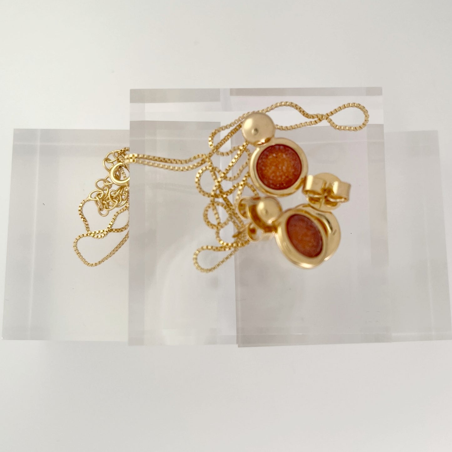 Shimmering Pearl Goldstone Set