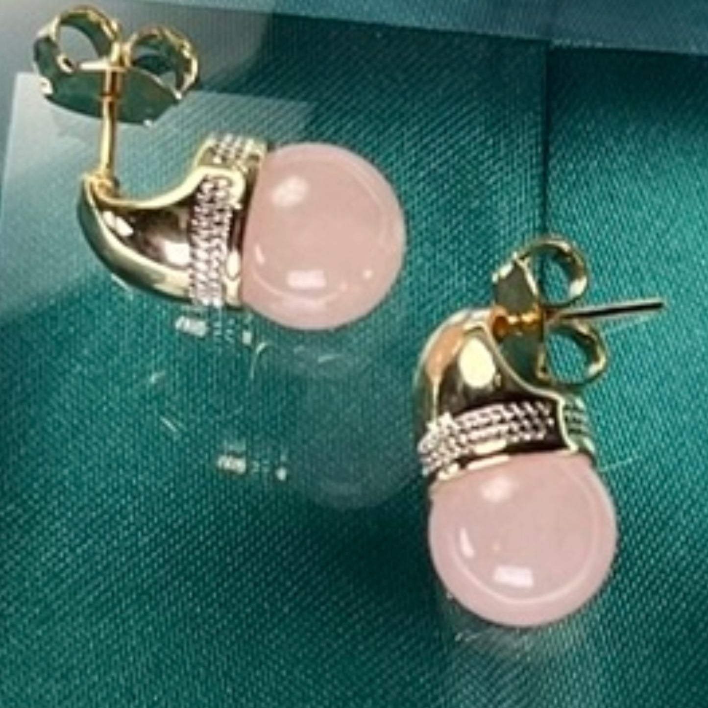 Shimmering Marble Gold Earrings