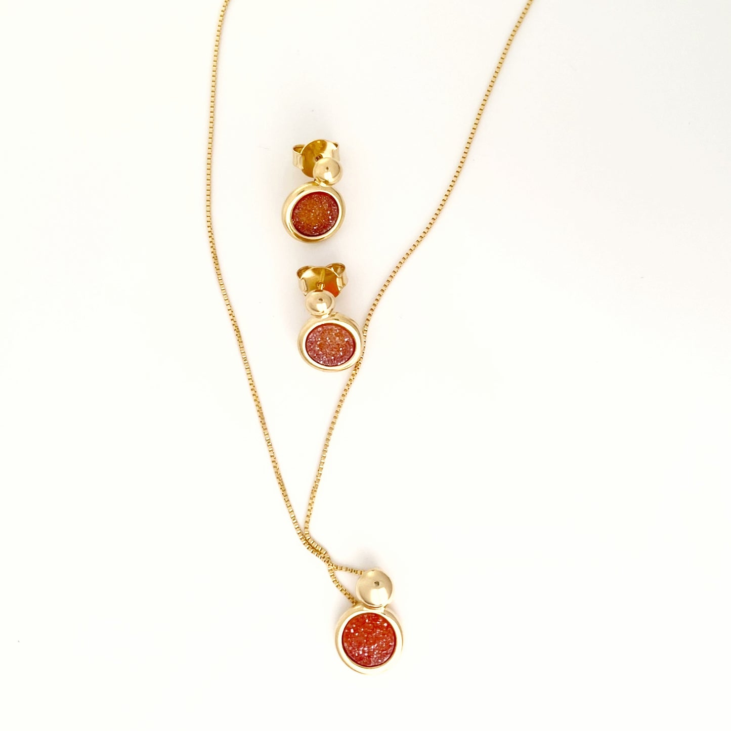 Shimmering Pearl Goldstone Set