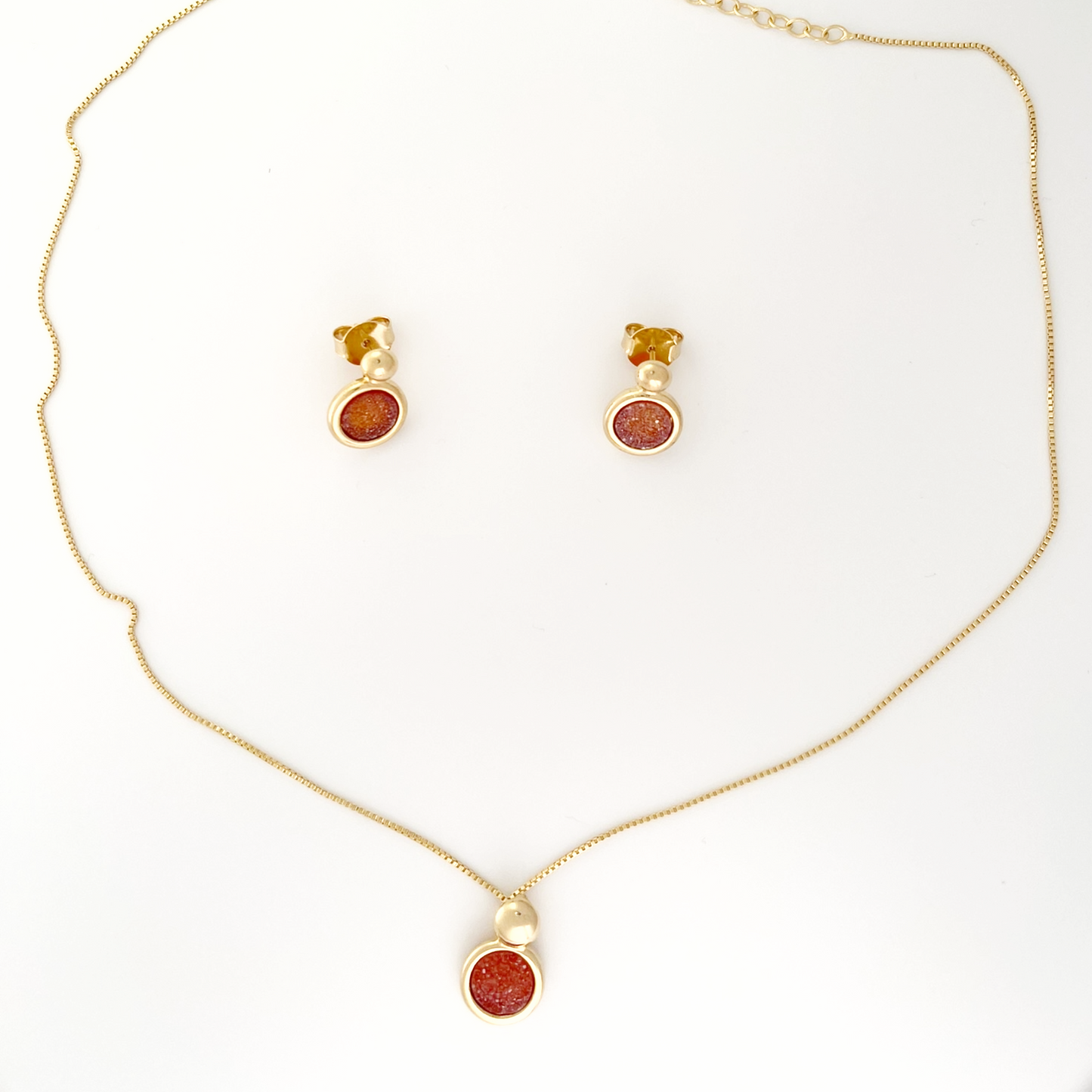 Shimmering Pearl Goldstone Set
