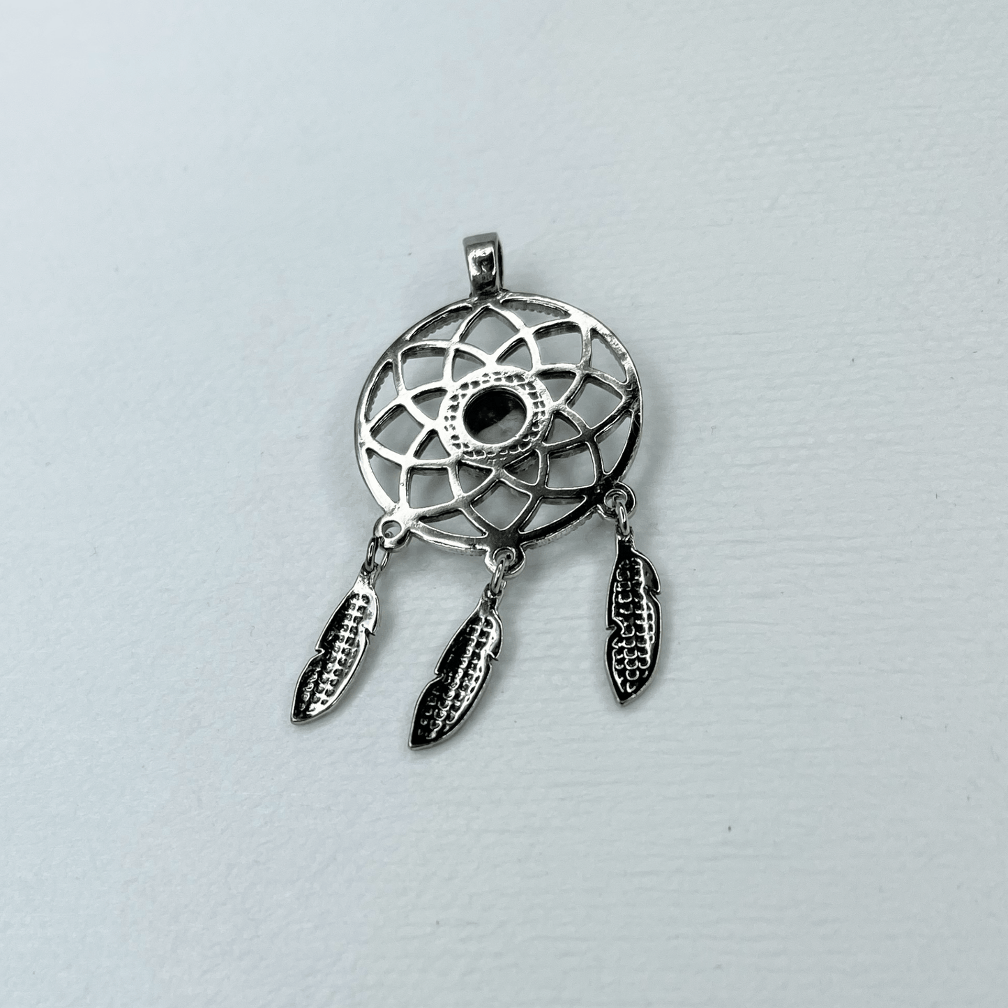 Dream Catcher Rhodium Pendant - Rosetta Riwari