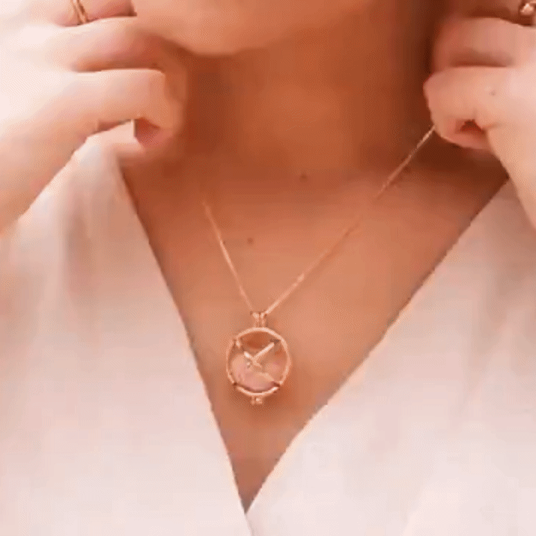 Harmonious Pink Agate Amulet