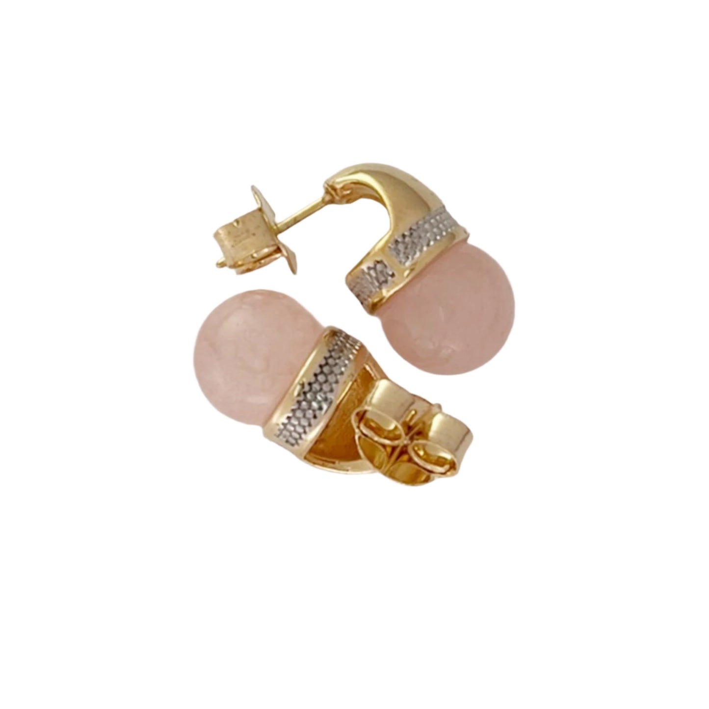 Shimmering Marble Gold Earrings