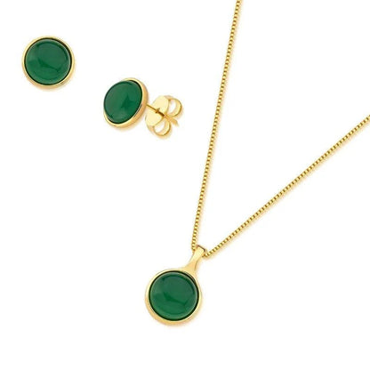 Emerald Radiance Cabochon Set