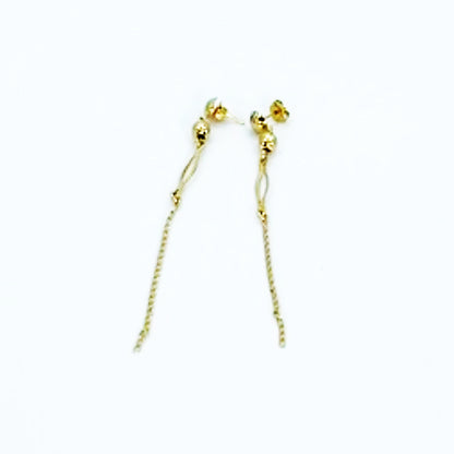 Oval Secrets Chain Stud Earrings