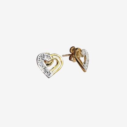 Shinny Little Heart Stud Earrings