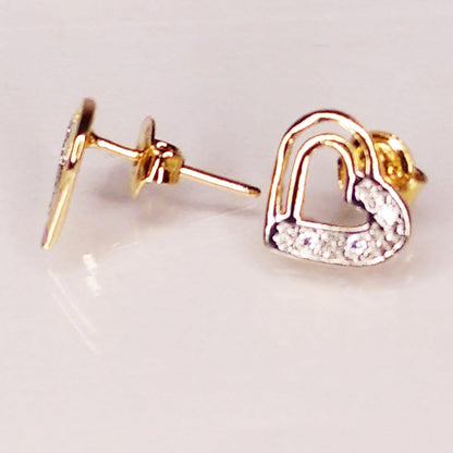 Shinny Little Heart Stud Earrings